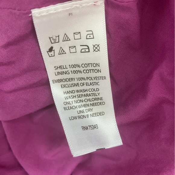 Cynthia Rowley Purple Eyelet Embroidered Fit & Flare Smocked Mini Dress Size 2 - Picture 8 of 8